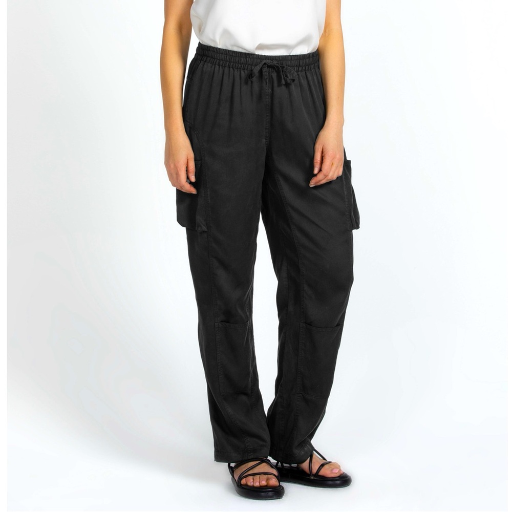 JOHNNY WAS Leeshie workwear pants black cargo trousers‎ size XL NWT